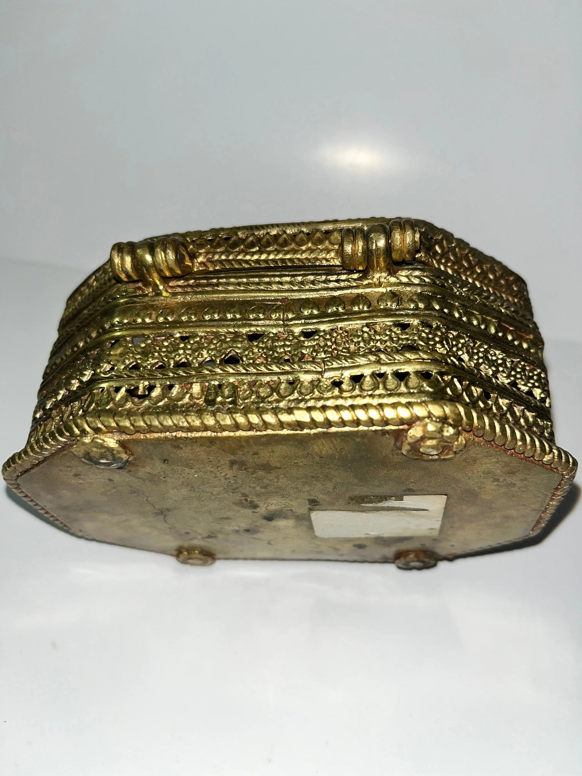 Vintage Brass Trinket Box - Finest Antique