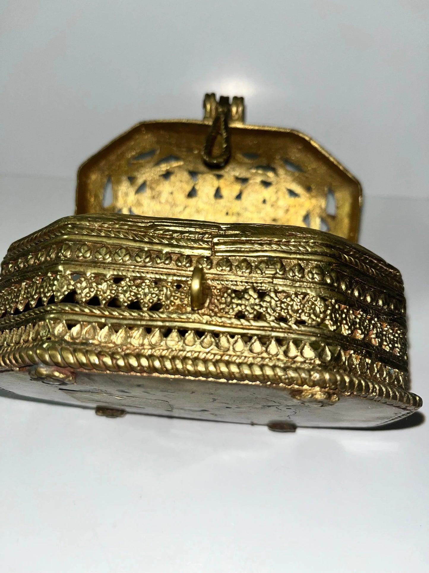 Vintage Brass Trinket Box - Finest Antique