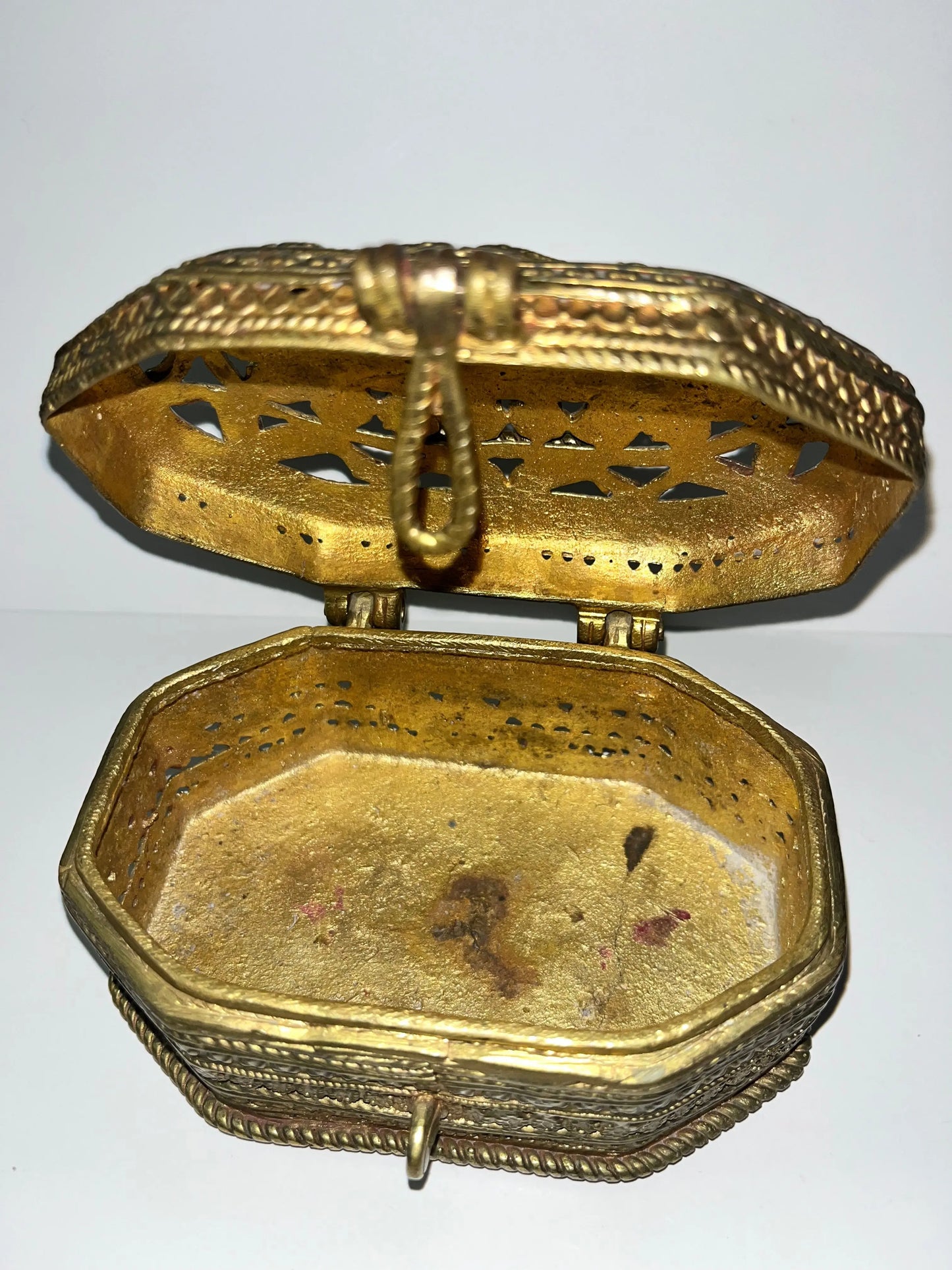 Vintage Brass Trinket Box - Finest Antique