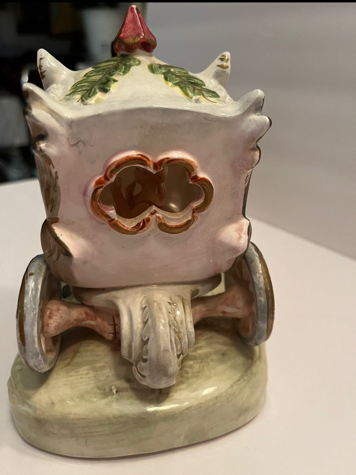 Vintage Capodimonte Porcelain Horse-Drawn Carriage - Finest Antique