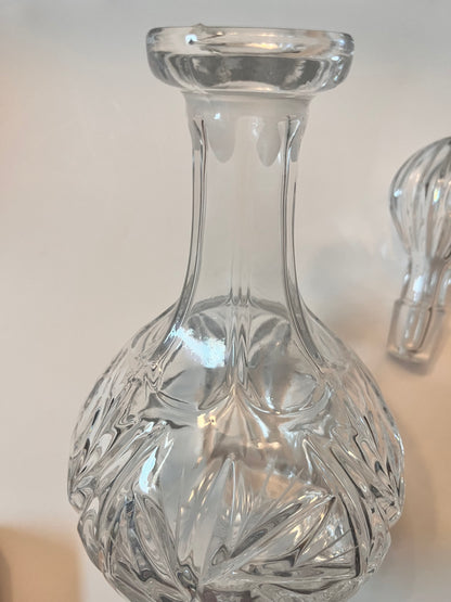 Vintage German Bleikristall Crystal Decanter with Intricate Etched Design - Finest Antique