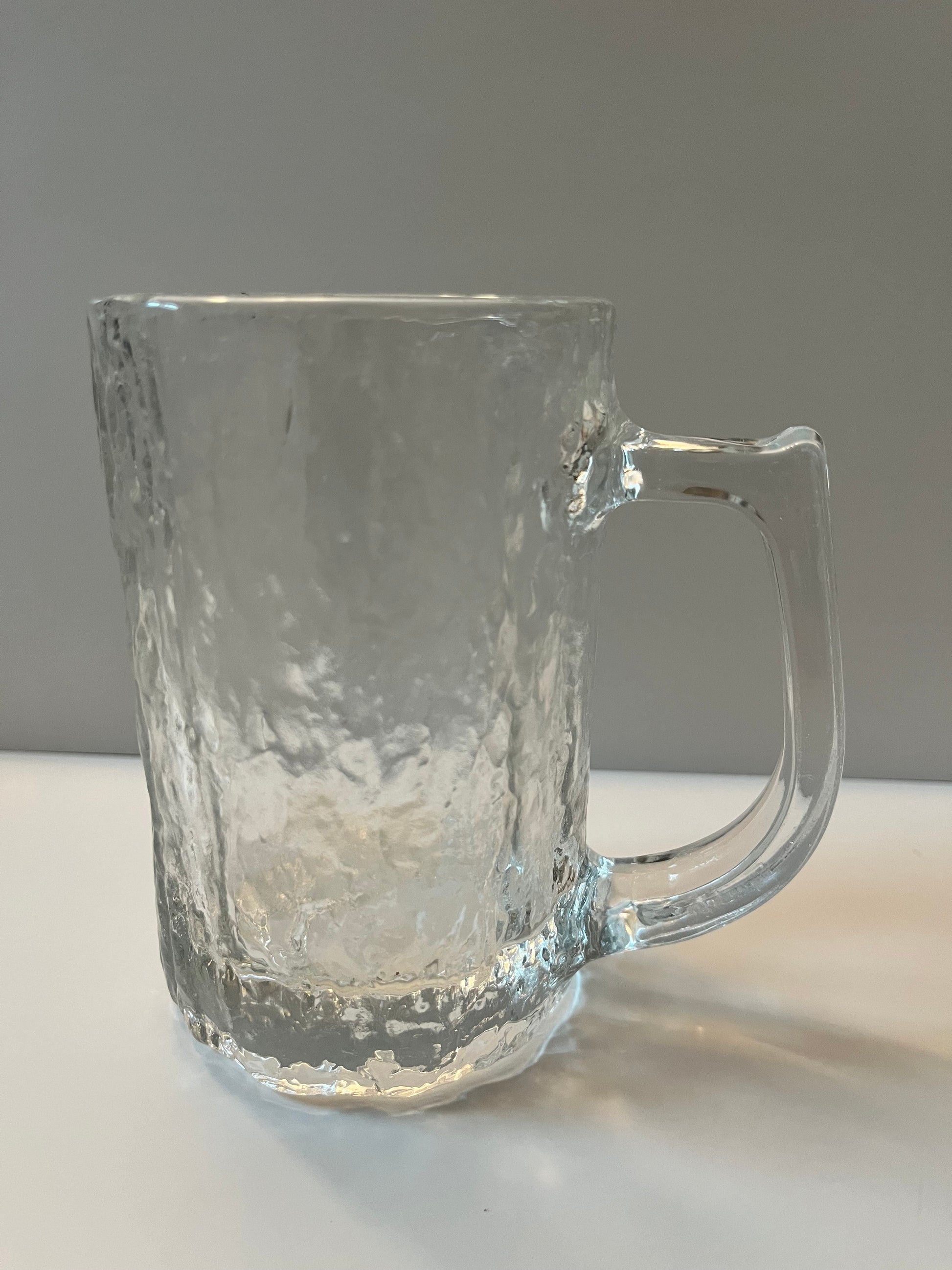 Vintage MCM Studio Nova Brutalist Textured Glass Mugs by Hoya - Finest Antique