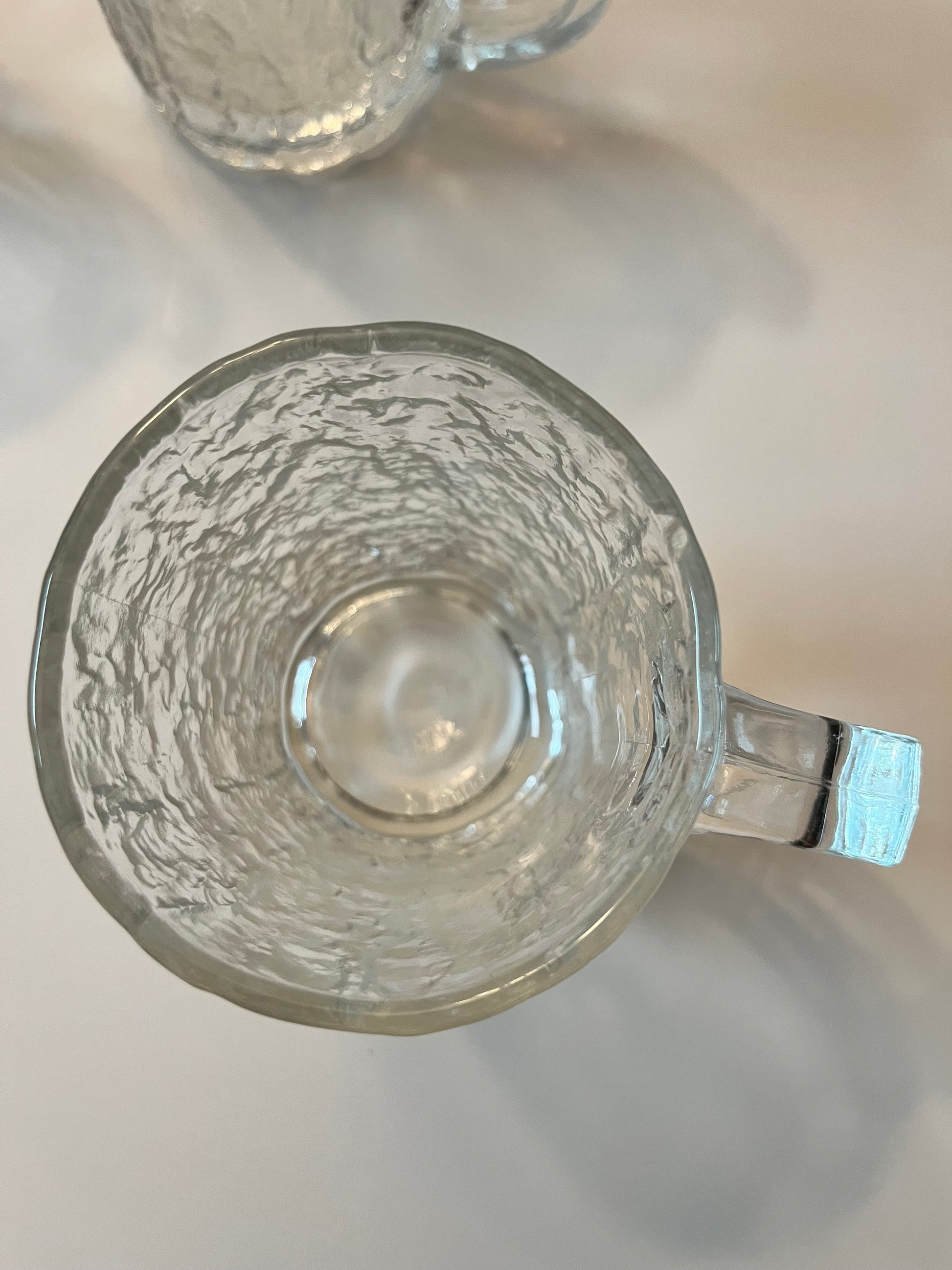 Vintage MCM Studio Nova Brutalist Textured Glass Mugs by Hoya - Finest Antique