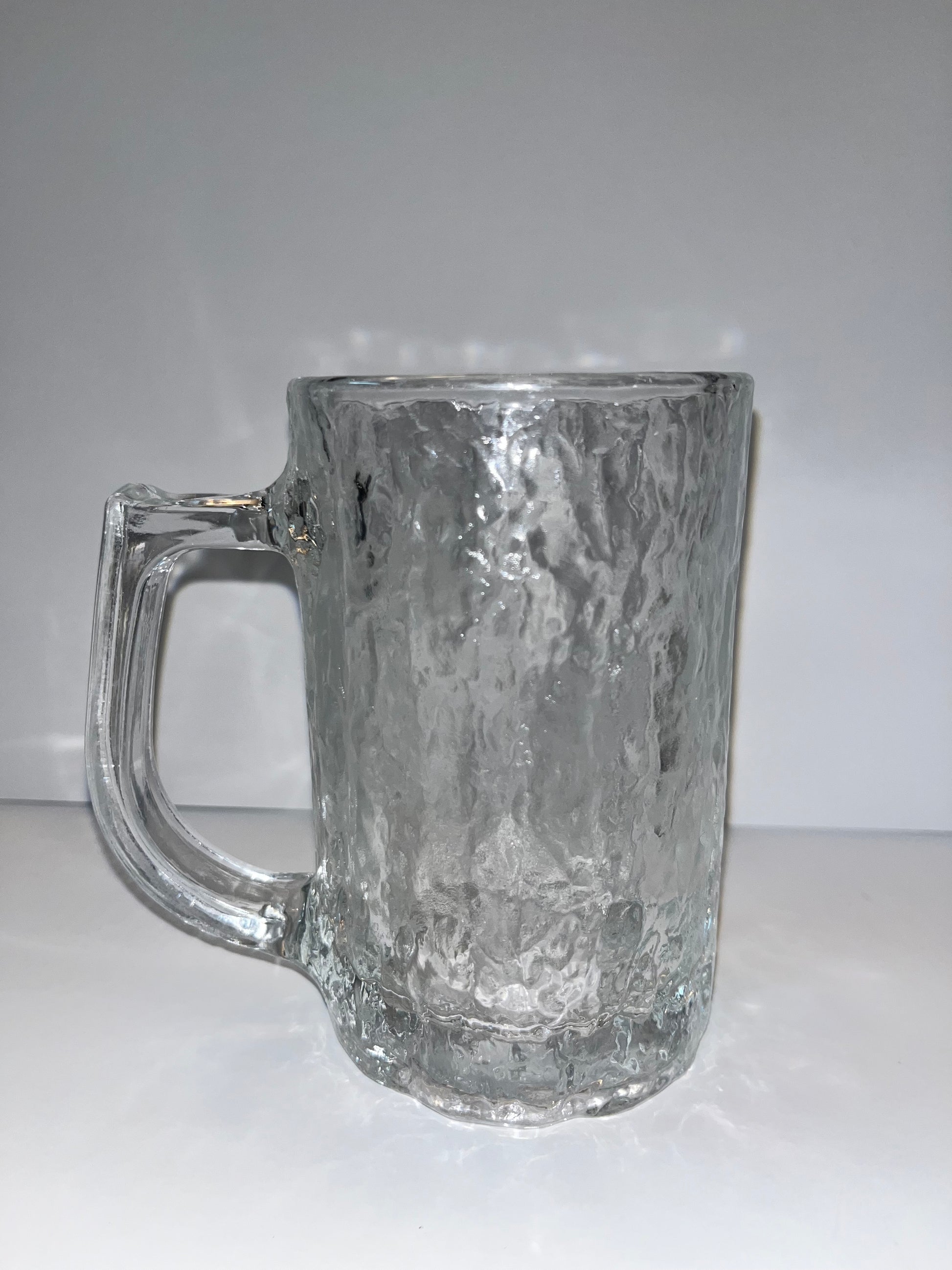 Vintage MCM Studio Nova Brutalist Textured Glass Mugs by Hoya - Finest Antique