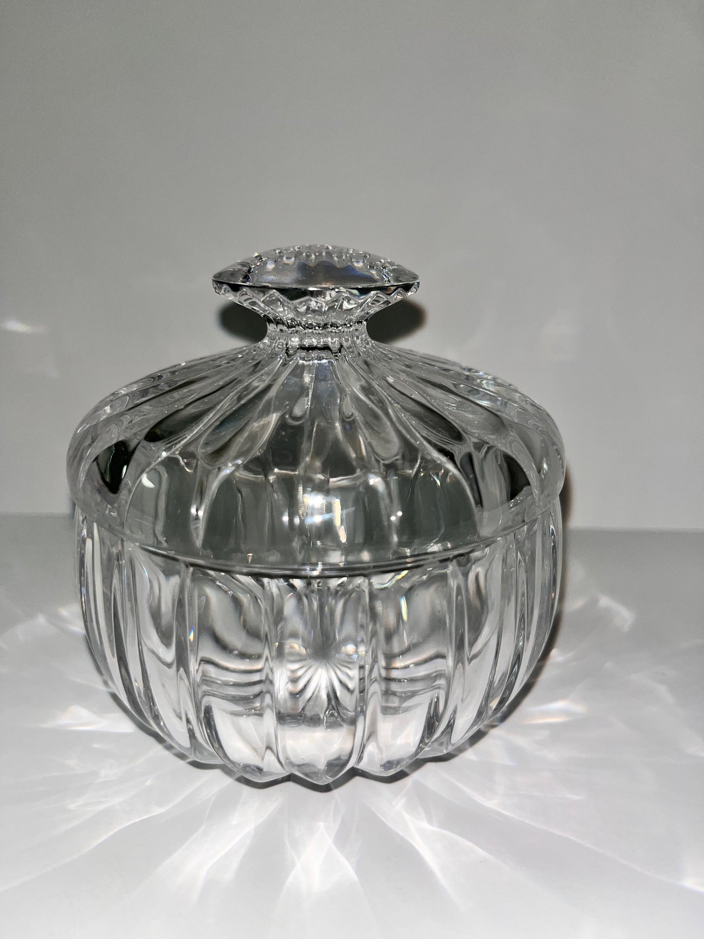 Vintage Mikasa Park Lane Crystal Jar with Lid - Finest Antique