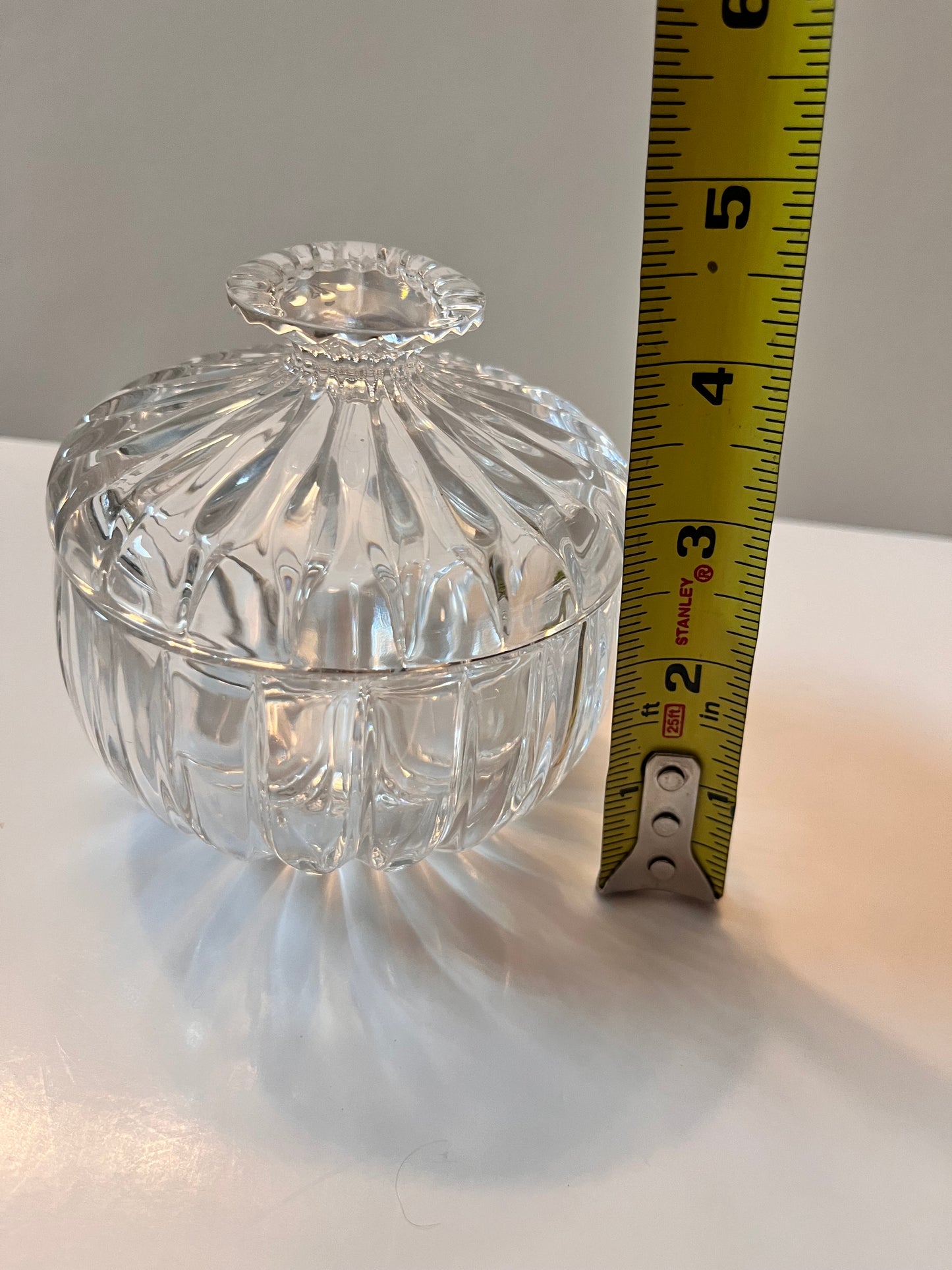 Vintage Mikasa Park Lane Crystal Jar with Lid - Finest Antique