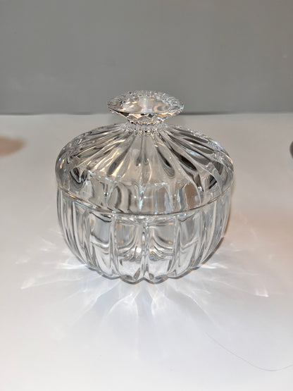 Vintage Mikasa Park Lane Crystal Jar with Lid - Finest Antique