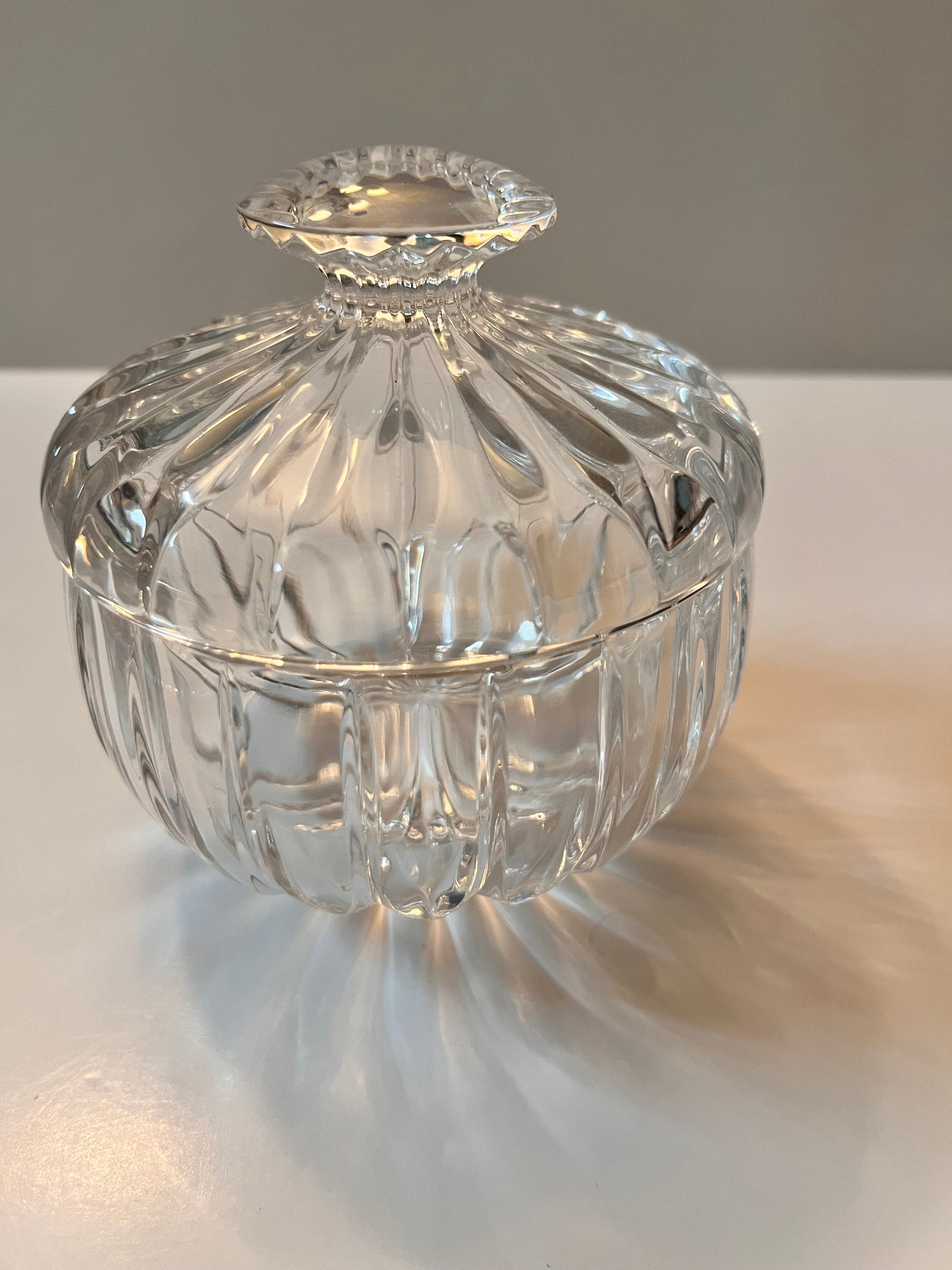 Vintage Mikasa Park Lane Crystal Jar with Lid - Finest Antique