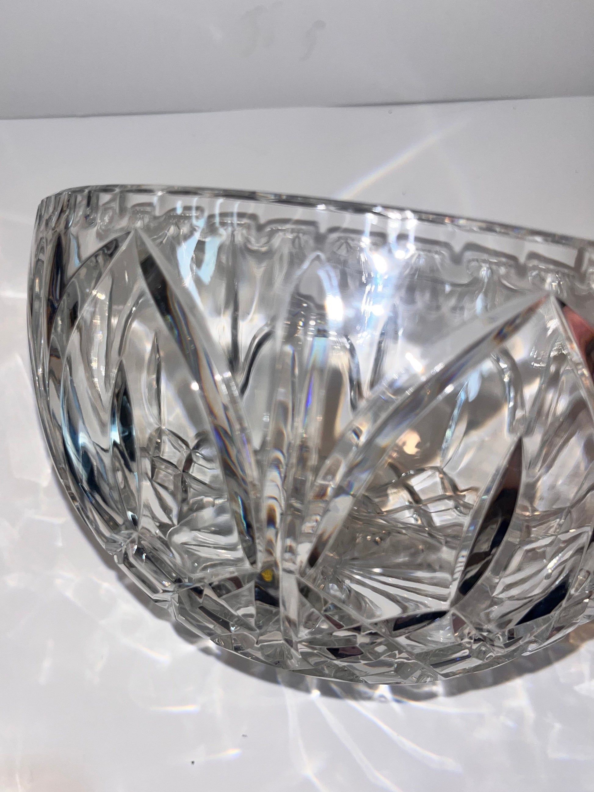 Vintage Poland Fifth Avenue Crystal Diamond Cut Bowl - Finest Antique