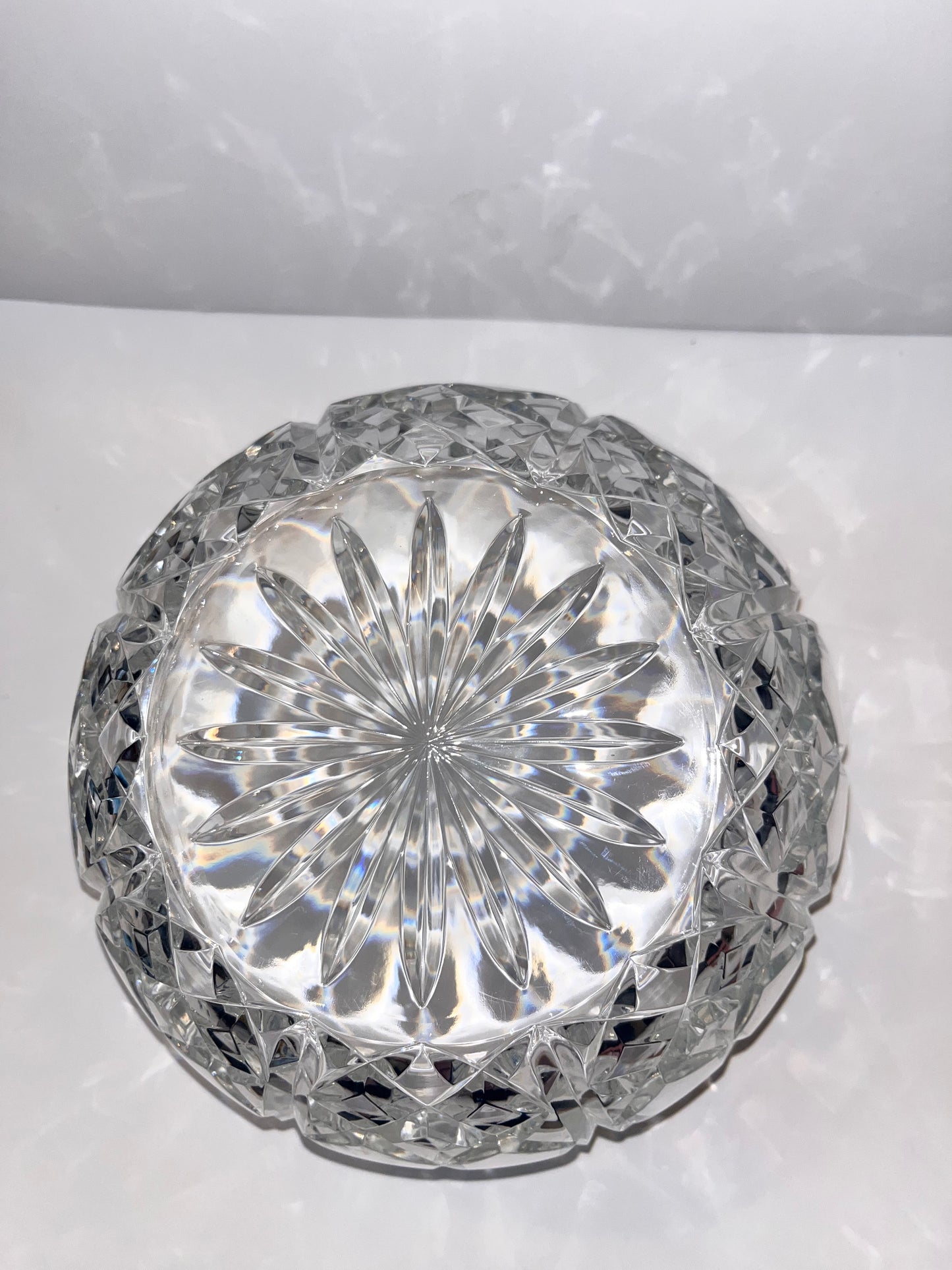 Vintage Poland Fifth Avenue Crystal Diamond Cut Bowl - Finest Antique