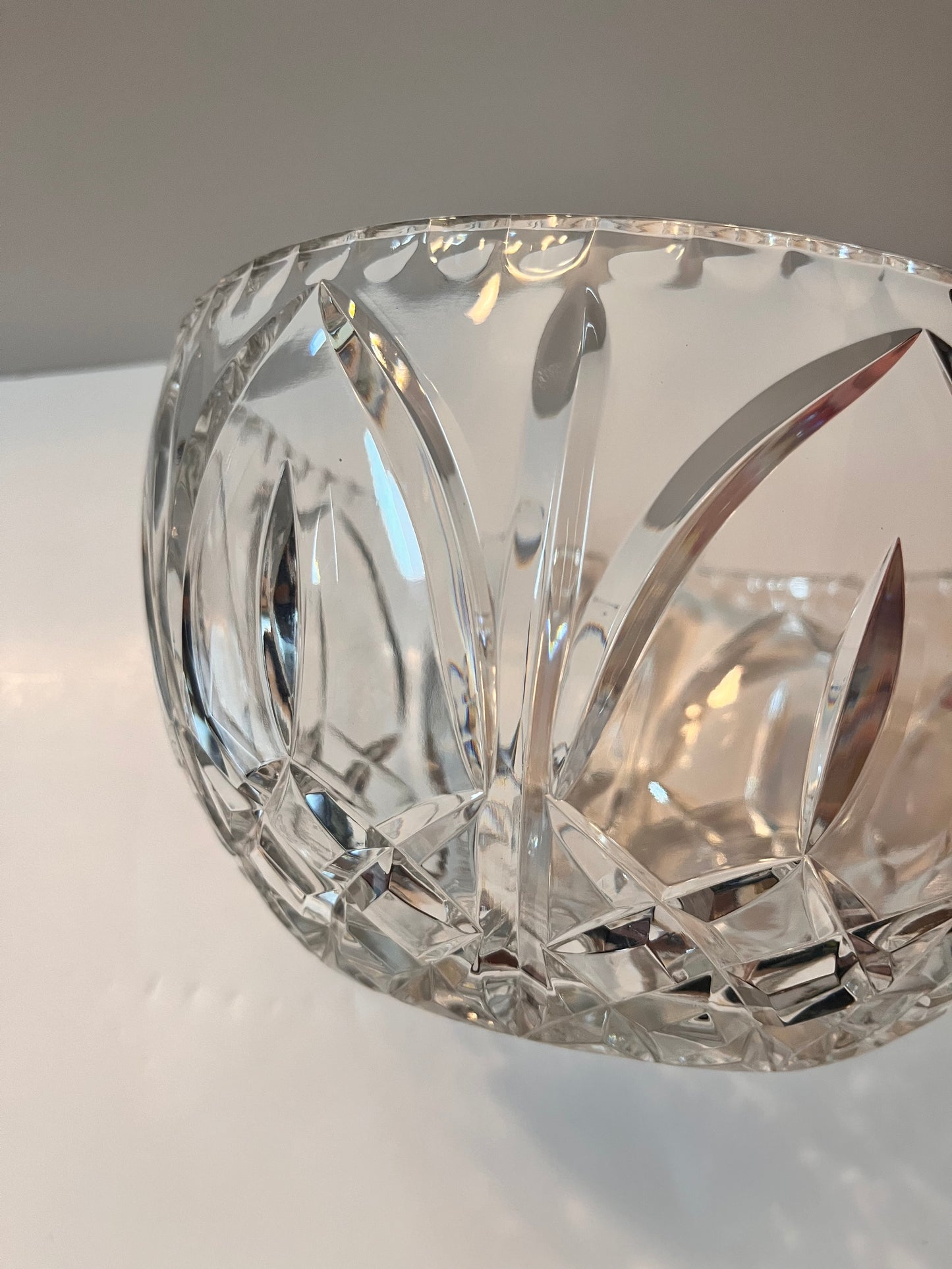 Vintage Poland Fifth Avenue Crystal Diamond Cut Bowl - Finest Antique