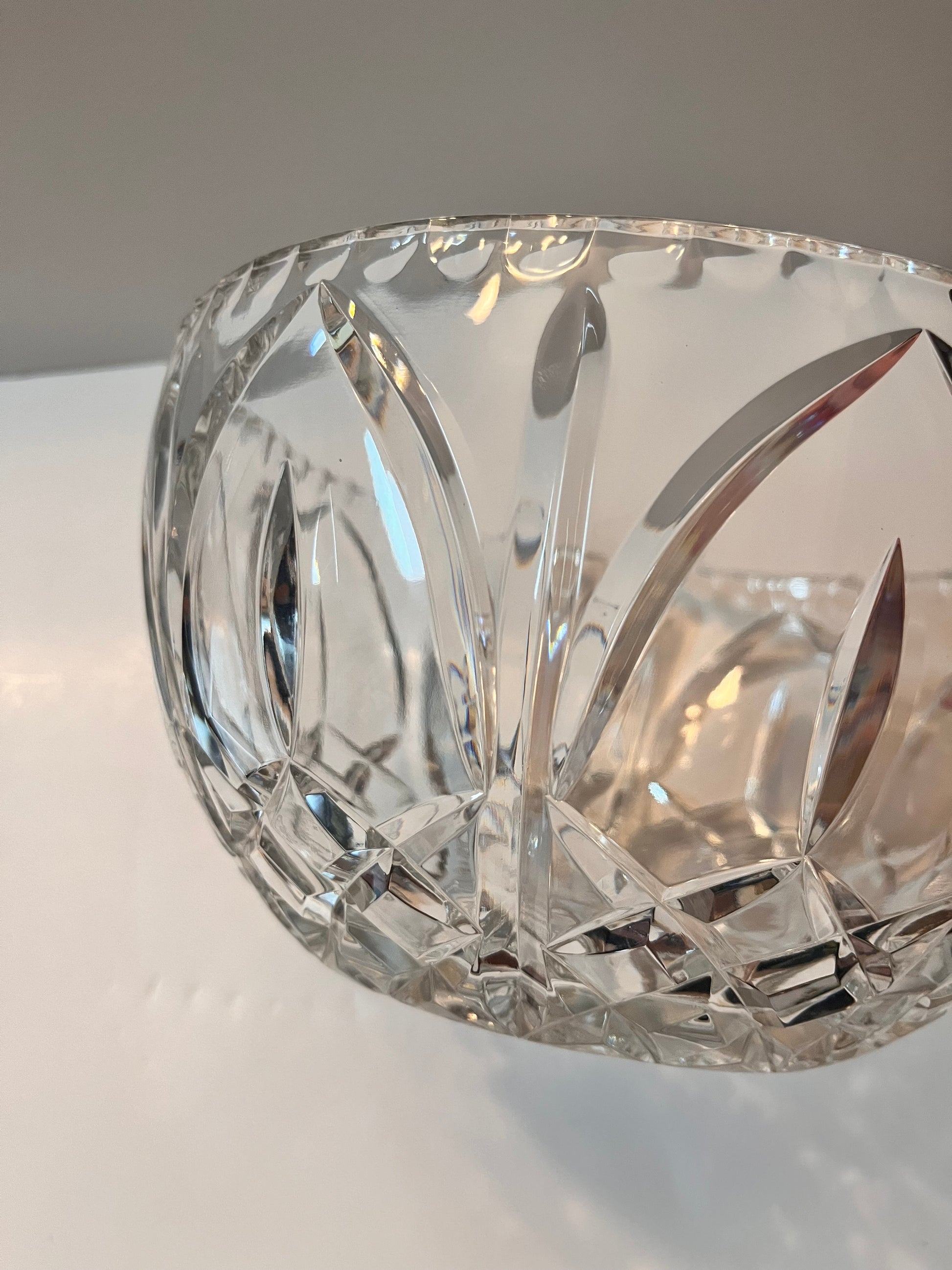 Vintage Poland Fifth Avenue Crystal Diamond Cut Bowl - Finest Antique