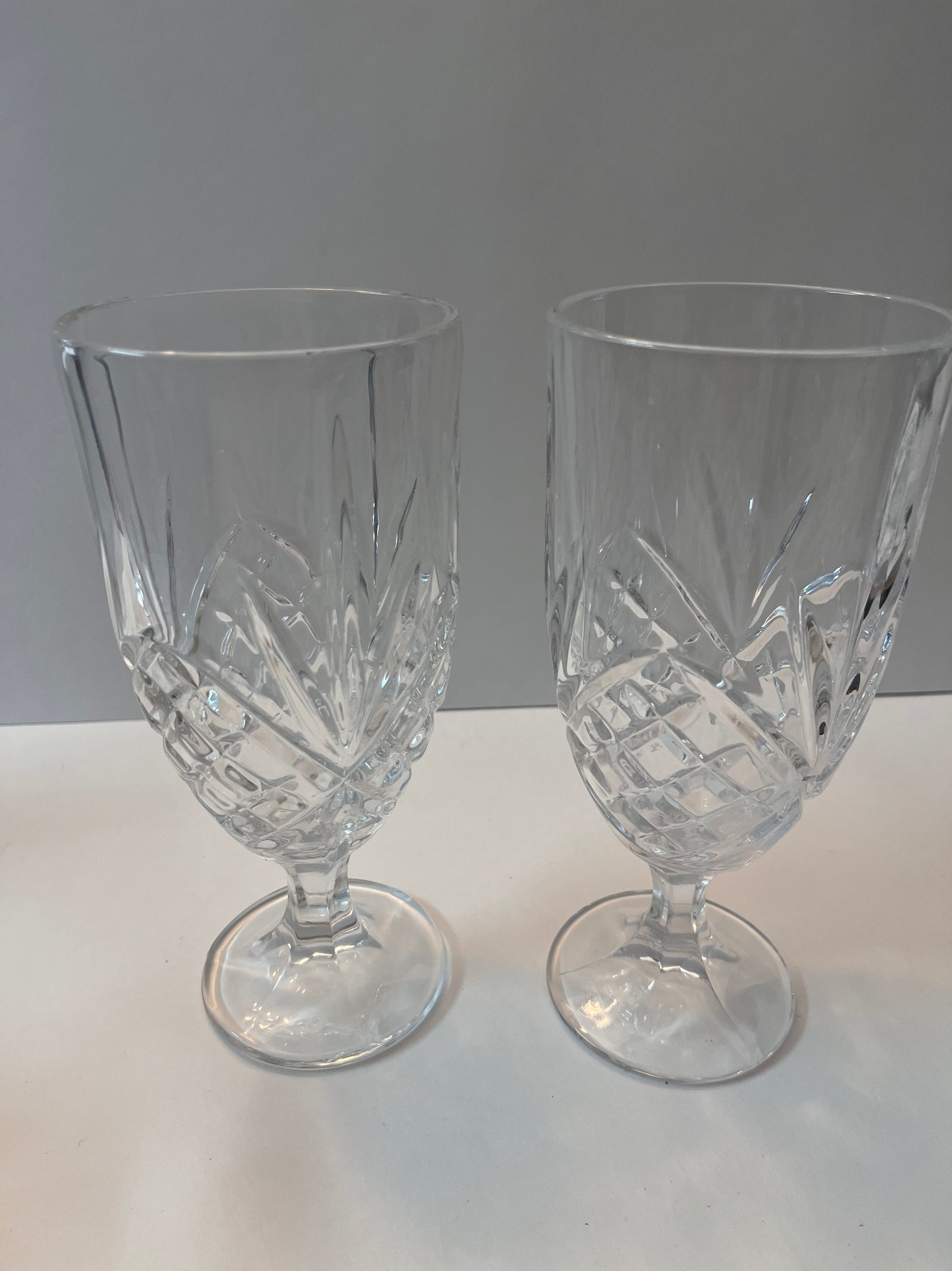 Vintage Shannon by Godinger Crystal Drinking Goblets - Finest Antique