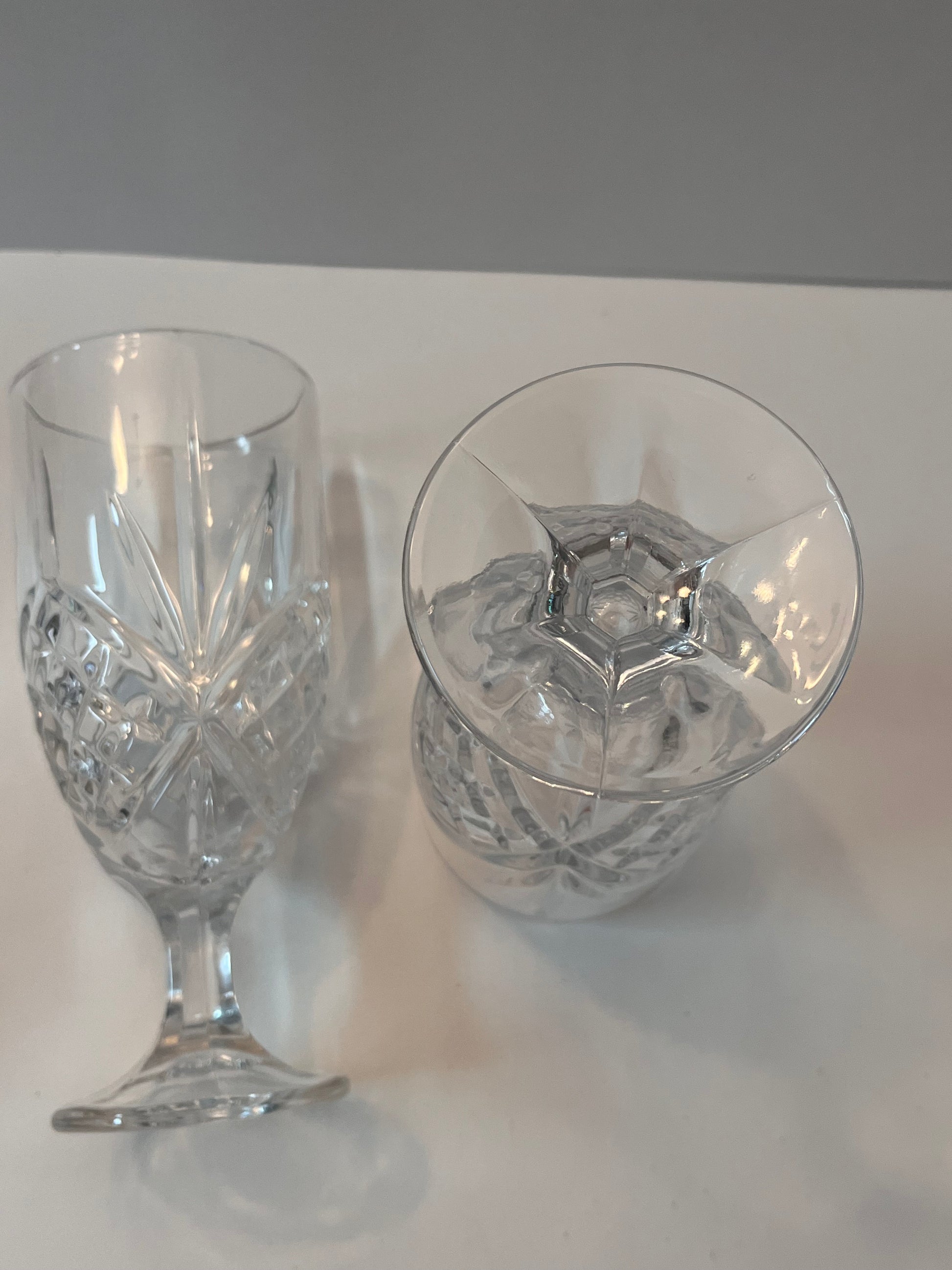 Vintage Shannon by Godinger Crystal Drinking Goblets - Finest Antique