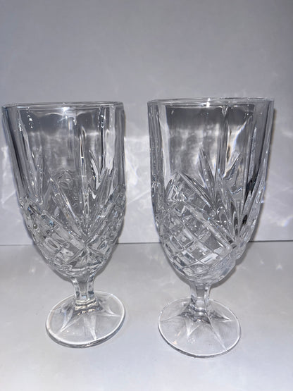 Vintage Shannon by Godinger Crystal Drinking Goblets - Finest Antique