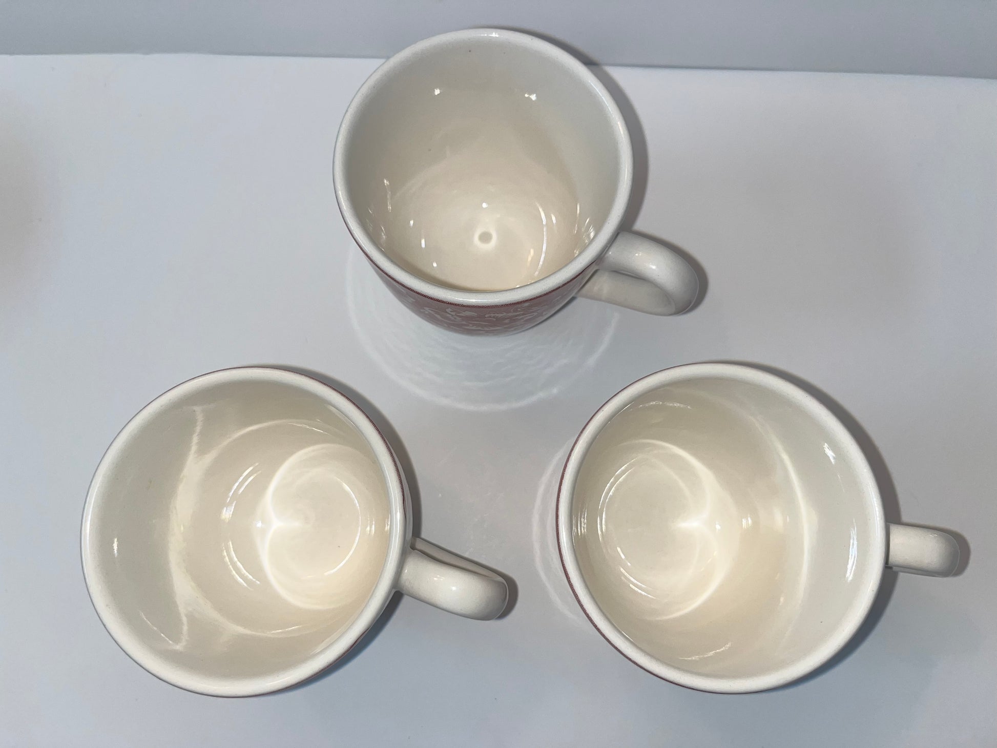 Vintage Staffordshire Engravings Floral Mugs - Finest Antique