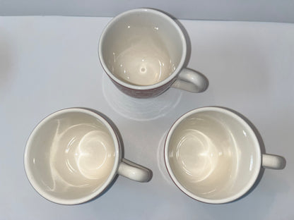 Vintage Staffordshire Engravings Floral Mugs - Finest Antique