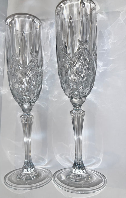 Vintage Waterford Marquis Crystal Stemware Flutes - Finest Antique