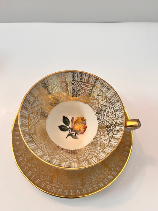 Vintage Winterling Roslau Bavaria Porcelain Teacup and Saucer Set - Finest Antique