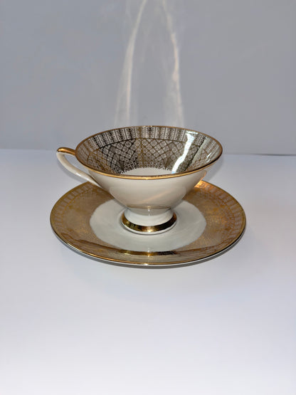 Vintage Winterling Roslau Bavaria Porcelain Teacup and Saucer Set - Finest Antique
