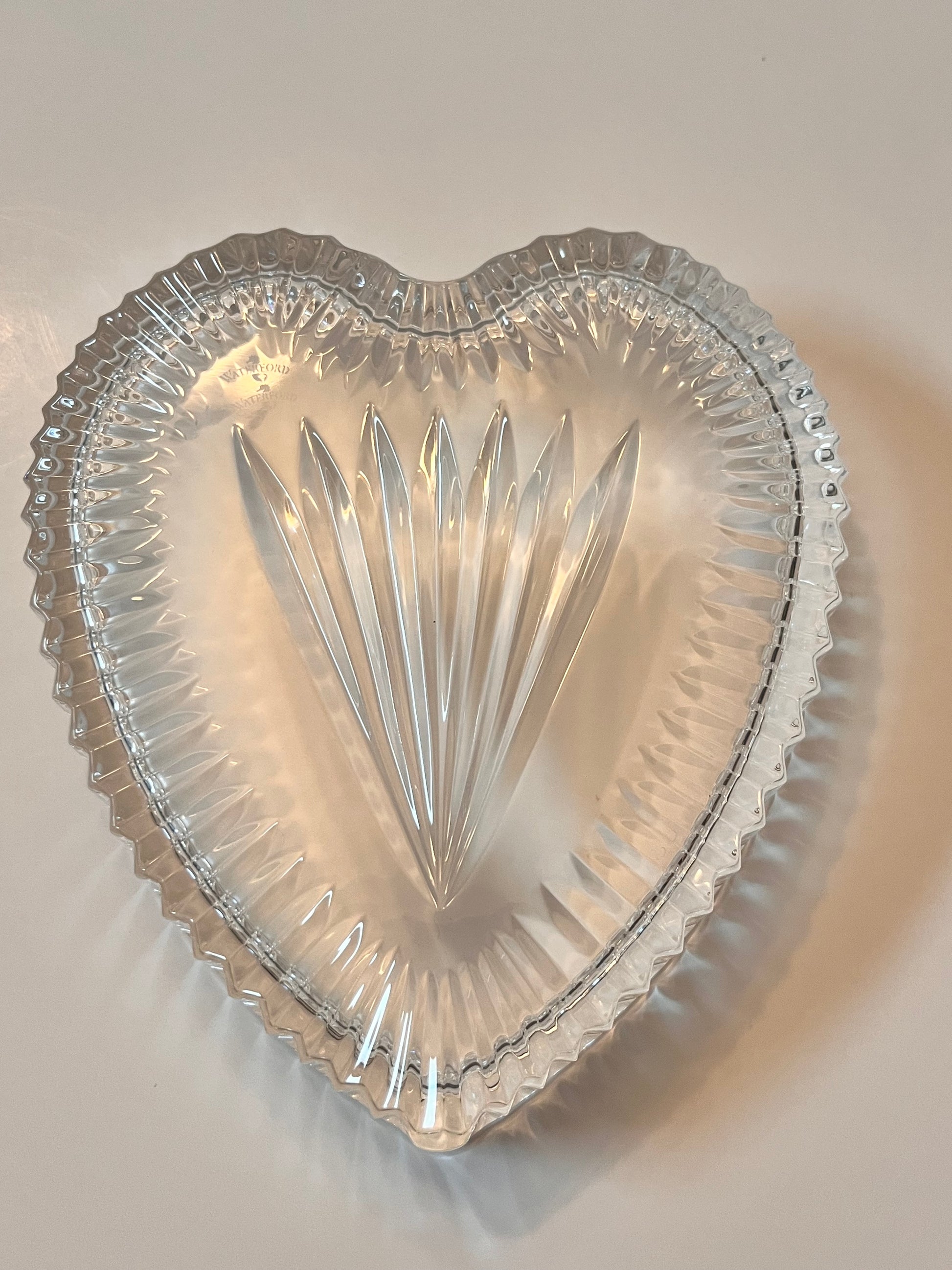 Waterford Crystal Heart-Shaped Trinket Dish - Finest Antique